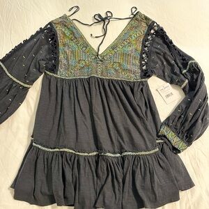 Free people long sleeve mini dress